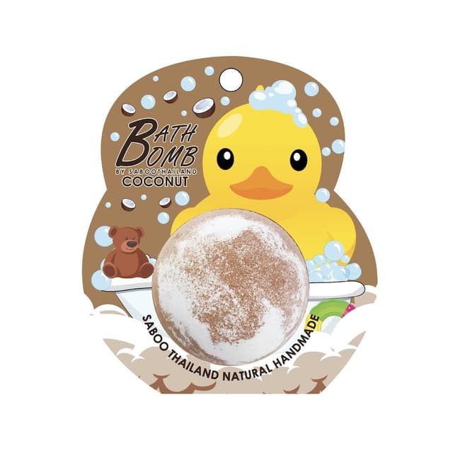 บาธบอมบ์ SABOOTHAILAND รุ่นบับเบิ้ล บาธ กลิ่นมะพร้าว ขนาด 150 กรัม - สีน้ำตาล/ขาว