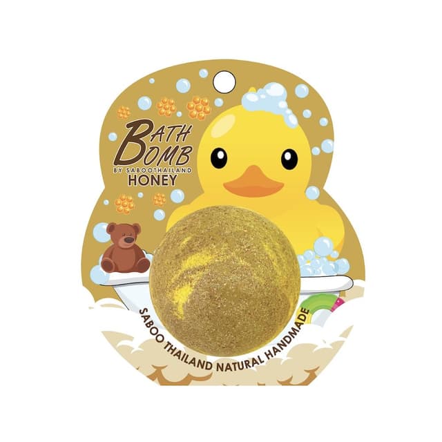 บาธบอมบ์ SABOOTHAILAND รุ่นบับเบิ้ล บาธ กลิ่นฮันนี่ ขนาด 150 กรัม - สีเหลือง/น้ำตาล