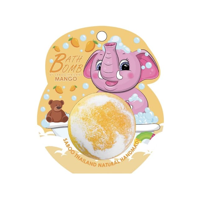 บาธบอมบ์ SABOOTHAILAND รุ่นบับเบิ้ล บาธ กลิ่นมะม่วง ขนาด 150 กรัม - สีเหลือง/ขาว