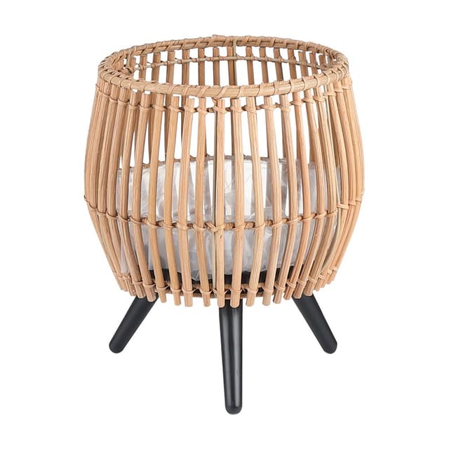 กระถางพร้อมขาตั้ง รุ่นสาน ขนาด 25.4 x 30 ซม. - สีธรรมชาติ/ดำ