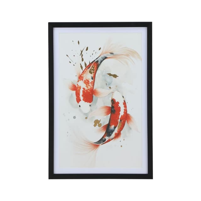 รูปเพ้นท์มือและฟอยล์พร้อมกรอบ รุ่นคอย ขนาด 40 x 60 ซม. - คละสี