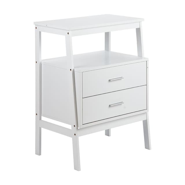 ตู้ลิ้นชักพร้อมชั้นวาง รุ่นแองเจลา - สีขาว