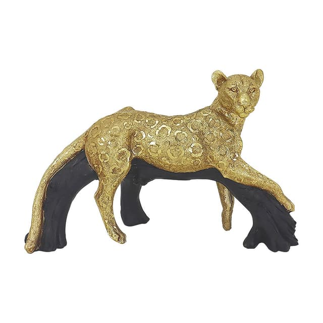 รูปปั้นเสือ รุ่นไทเกรท ขนาด 9.5 นิ้ว - สีทอง/ดำ