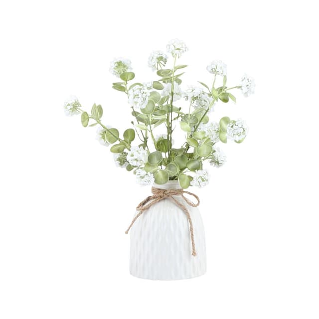 ดอกไม้ในแจกันเซรามิก รุ่นอารีน่า - สีขาว