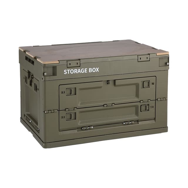 กล่องพับได้อเนกประสงค์ รุ่นเควนติน ไซส์ M - สีเขียวเข้ม/น้ำตาล