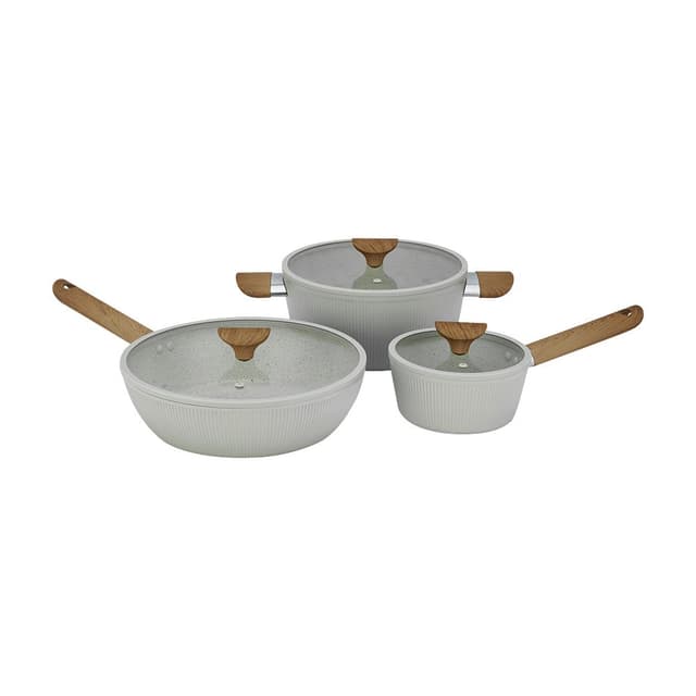 ชุดเครื่องครัว รุ่นฟอร์เกย่า (6 ชิ้น/ชุด) - เทาอ่อน/ธรรมชาติ
