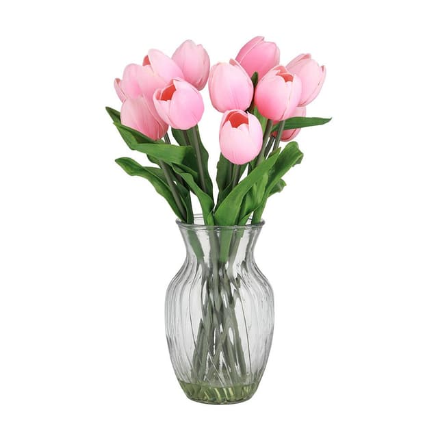 ทิวลิปในแจกัน รุ่นทาไลอา - สีชมพู/ใสโปร่ง