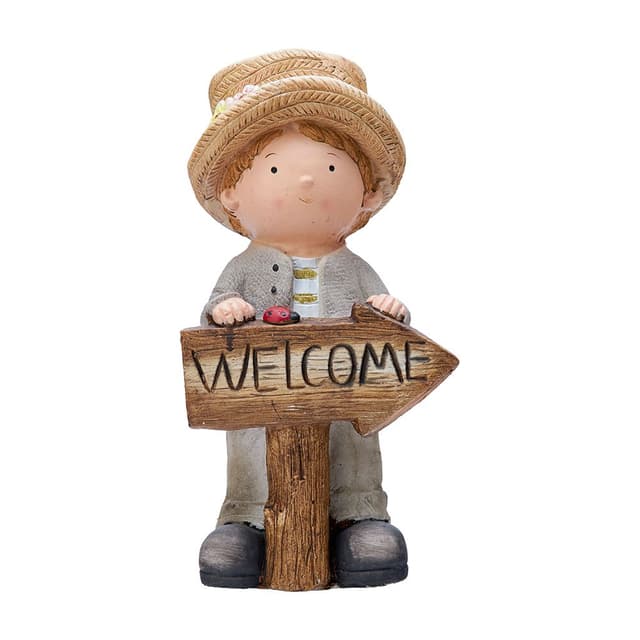 รูปปั้นเด็กผู้ชาย รุ่นคันทรี-บอย - คละสี