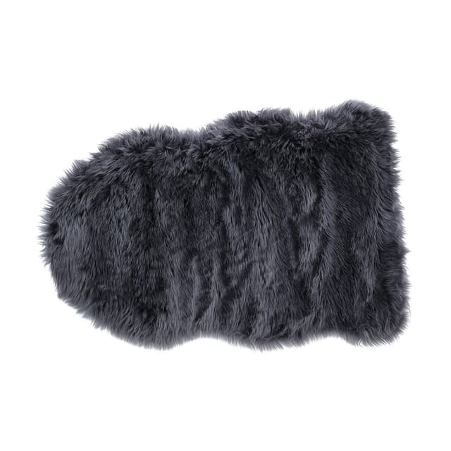 พรมขนแกะเทียม รุ่นชีก้า ขนาด 60 x 90 ซม. - สีเทาเข้ม