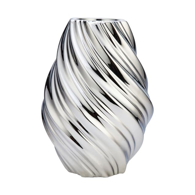 แจกันตั้งโต๊ะ รุ่นมาเดนลี่ ขนาด 10 นิ้ว - สีเงิน