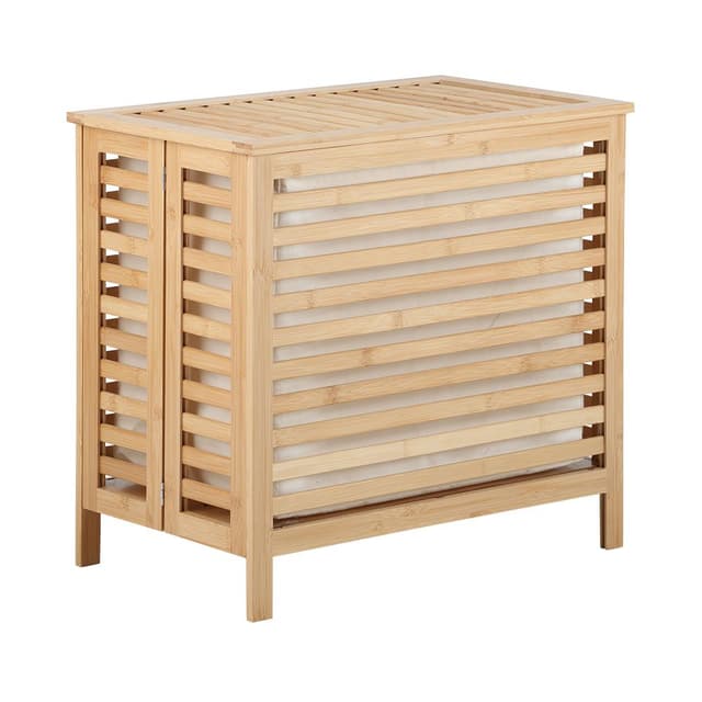 ตะกร้าผ้าพับได้พร้อมฝาปิด รุ่นชิซึโอะ - สีธรรมชาติ