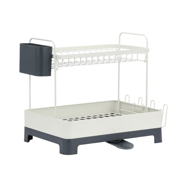 ที่คว่ำจาน 2 ชั้น รุ่นเบสท์ทิค - สีครีม/เทา