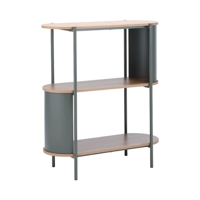 ชั้นวางของ 3 ชั้น รุ่นเซรีน - สีธรรมชาติ/เขียวเข้ม