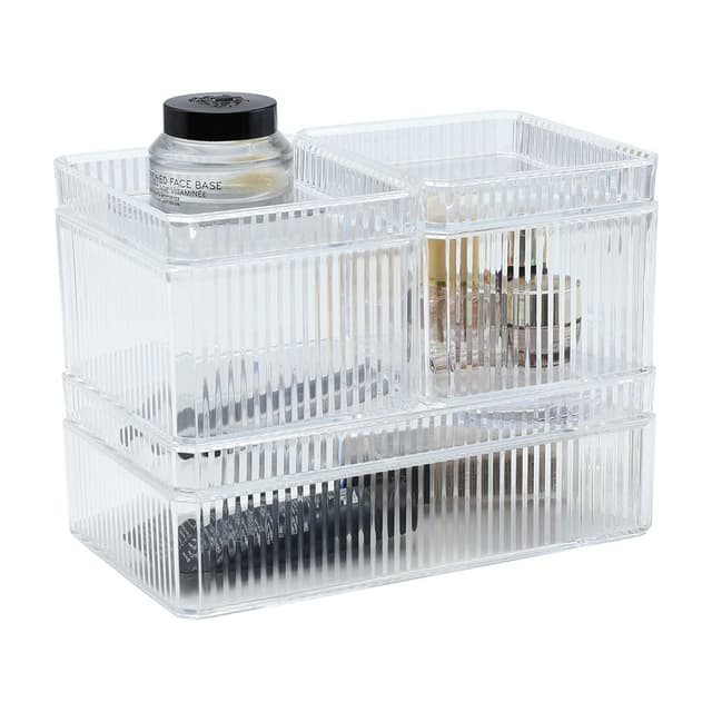 ที่ใส่เครื่องสำอาง รุ่นเวนดี้ (6 ชิ้น/ชุด) - ใสโปร่ง