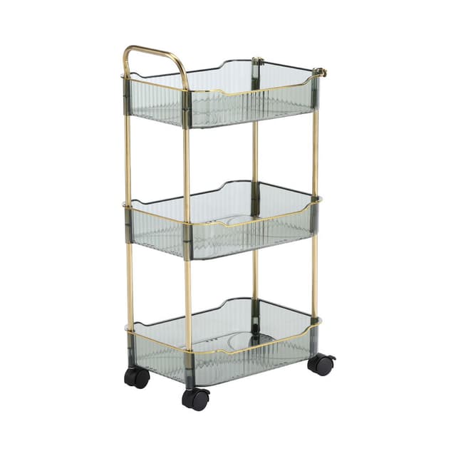 ชั้นวางของในห้องน้ำ 3 ชั้น พร้อมล้อ รุ่นออโรร่า - สีเขียว