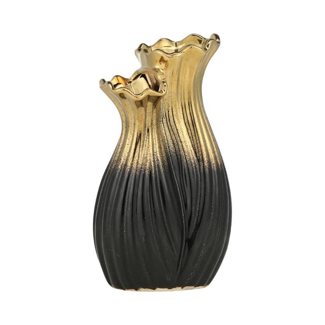 แจกันตั้งโต๊ะ รุ่นเวอว่า ขนาด 12 นิ้ว - สีดำ/ทอง