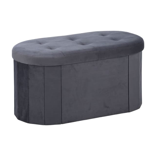 ม้านั่งพร้อมที่เก็บของพับได้ รุ่นออสแมน - สีเทา