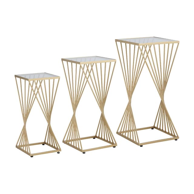 โต๊ะข้าง รุ่นเซเลสเทีย (3 ชิ้น/ชุด) - สีทอง
