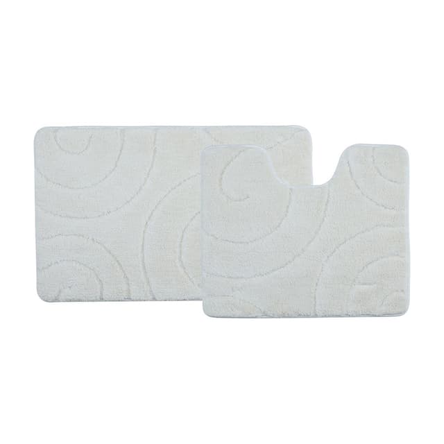 พรมห้องน้ำ รุ่นอีธาน (2 ชิ้น/ชุด) - สีขาวงาช้าง