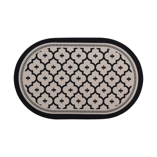 แผ่นยางกันลื่น รุ่นมีราดอท ขนาด 50 x 80 ซม. - สีดำ/ขาว