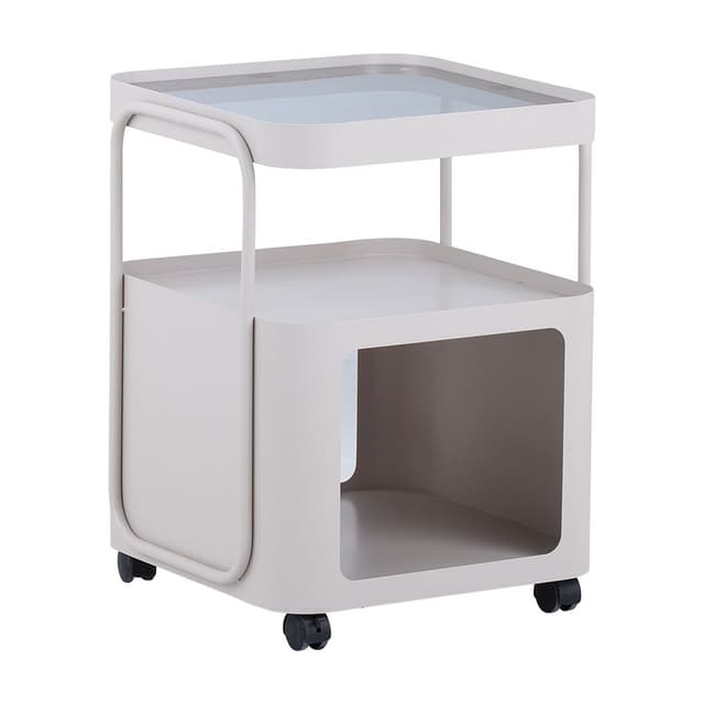 โต๊ะข้างอเนกประสงค์พร้อมล้อ รุ่นเรย์สัน - สีโทปอ่อน