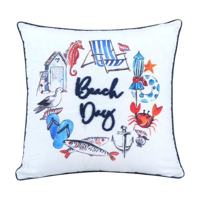 หมอนอิง รุ่นแครบบี้ บีช ขนาด 45 x 45 ซม. - คละสี