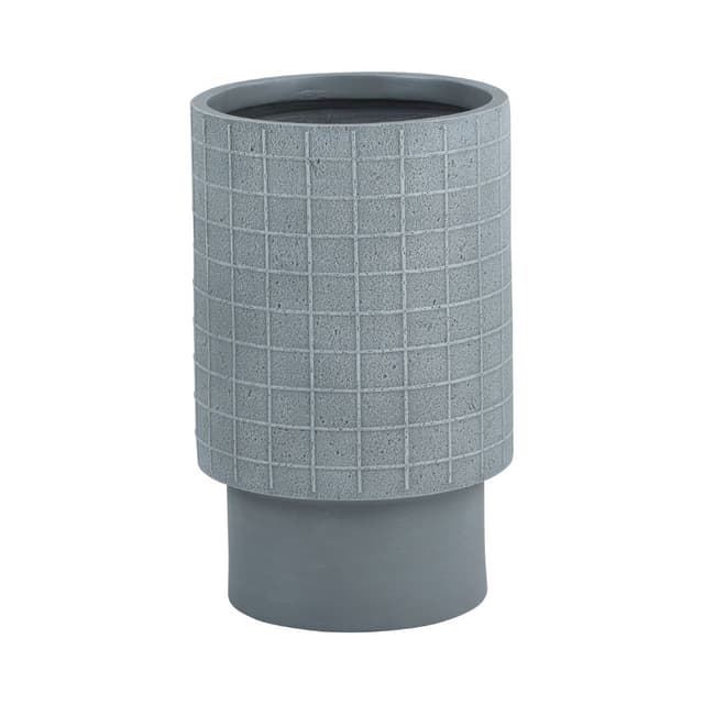 กระถาง รุ่นกริดี้ ขนาด 30 x 47 ซม. - สีเทา