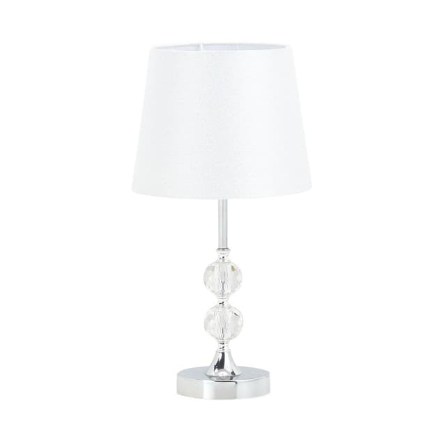 โคมไฟตั้งโต๊ะ รุ่นเลลอเรนซ์ - สีเงิน/ใสโปร่ง