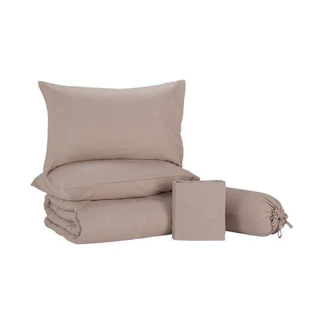 ชุดผ้าปู รุ่นเชลล่า ขนาด 6 ฟุต (6 ชิ้น/ชุด) - สีเบจ