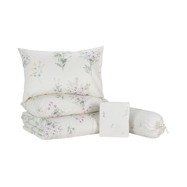 ชุดผ้าปูที่นอน รุ่นอดาเลีย ขนาด 6 ฟุต (6 ชิ้น/ชุด) - สีขาวงาช้าง