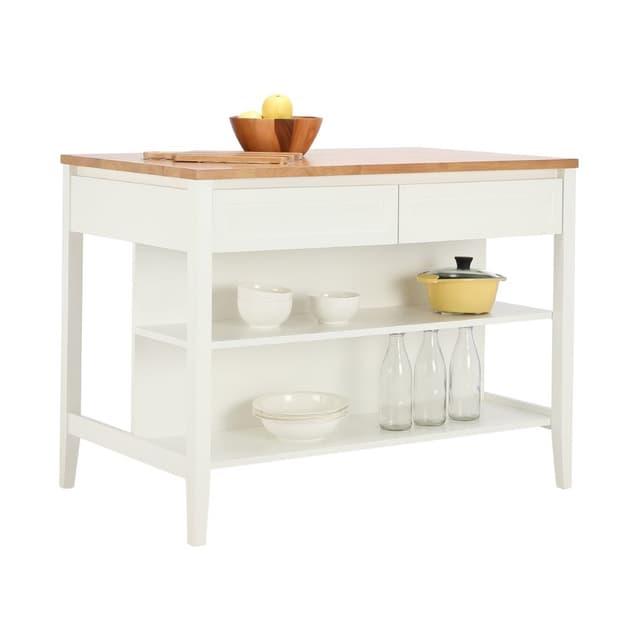 เคาน์เตอร์มินิไอแลนด์ รุ่นลินซี่ ขนาด 120 ซม. - สีธรรมชาติ/ขาว