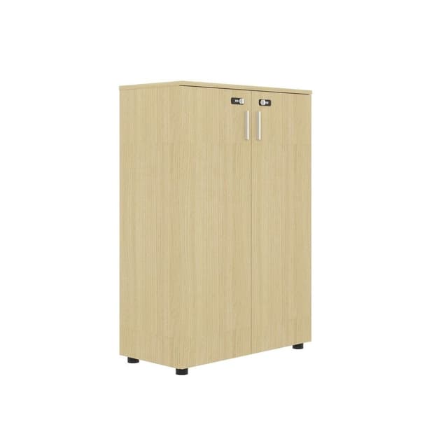 ตู้เอกสารกลาง รุ่นทีม ขนาด 80 ซม. - สีไวท์ โอ๊ค