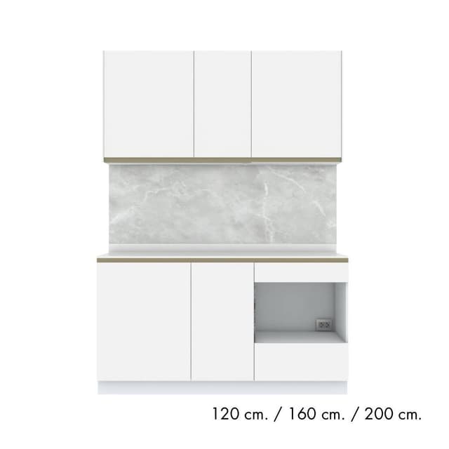 ชุดครัว รุ่นบราสเซอรี่ - สีขาว